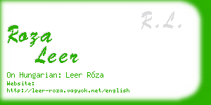 roza leer business card